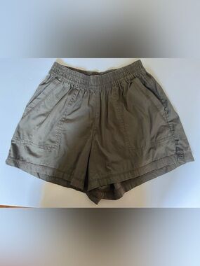 Harlow Olive Elastic Waist Relaxed Shorts